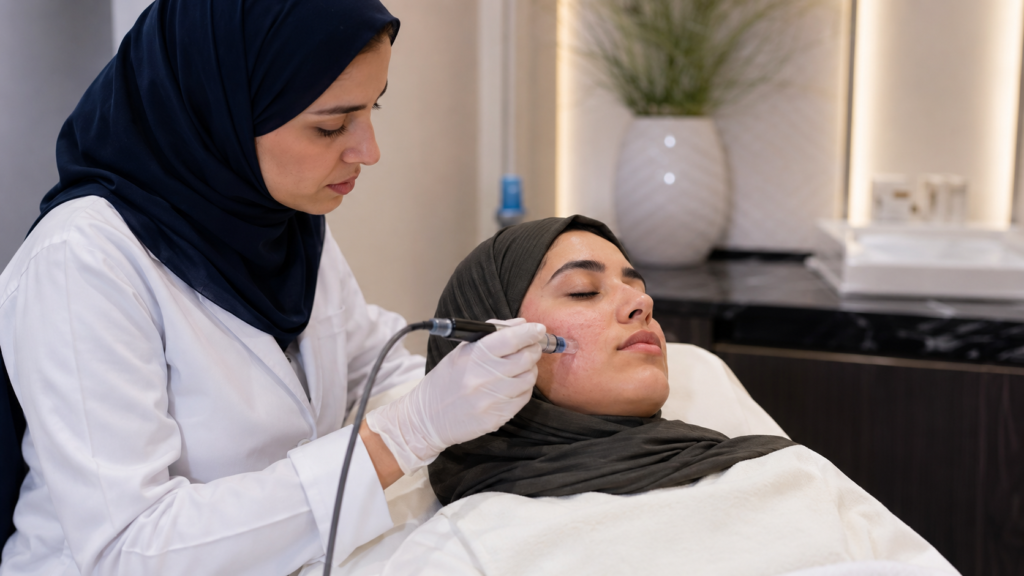 علاج آثار حب الشباب والندبات